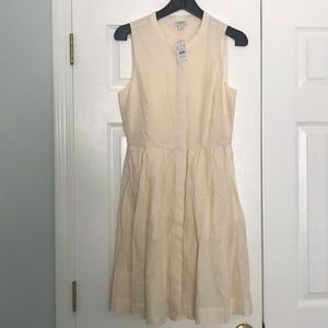 Cream linen J. Crew dress